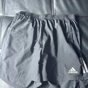 Adidas Men's Shorts Small‎ Black Elastic Waistband with Pockets Active Gym Casu